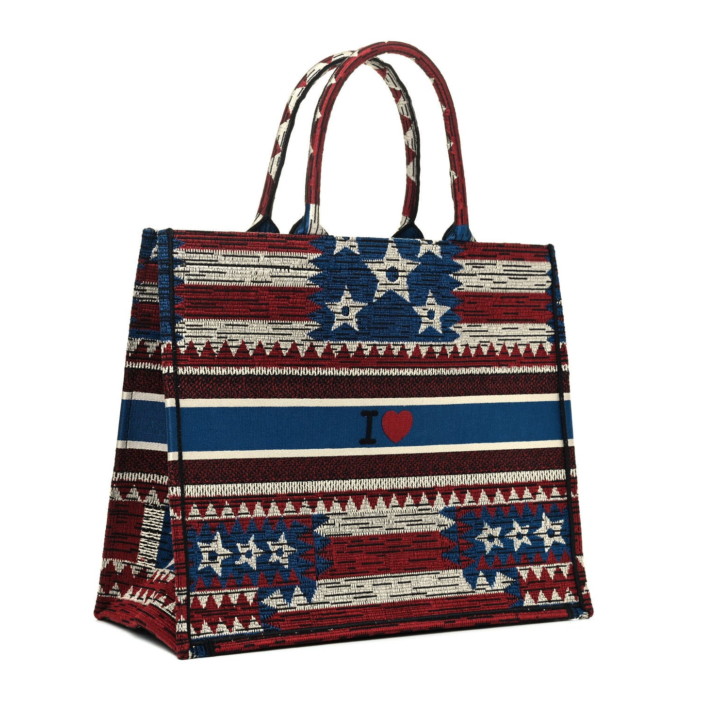 Canvas Embroidered Exclusive US Book Tote Multicolor