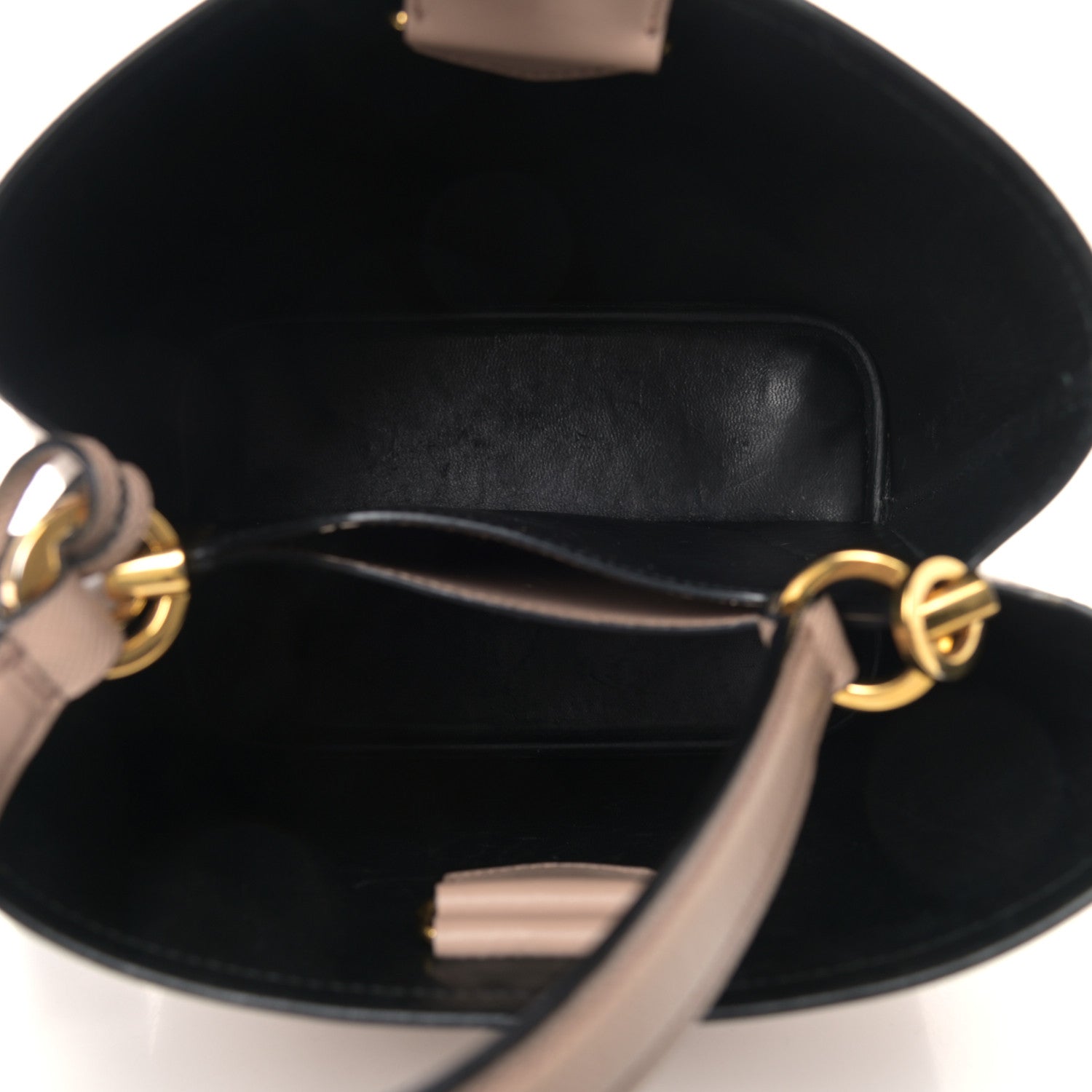 Prada Saffiano Cuir Medium Panier Bucket Bag Cipria Black 4 of 17