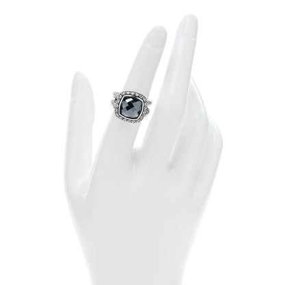 David Yurman Sterling Silver Diamond Hematite 11mm Albion Ring 53 6.25 2 of 4
