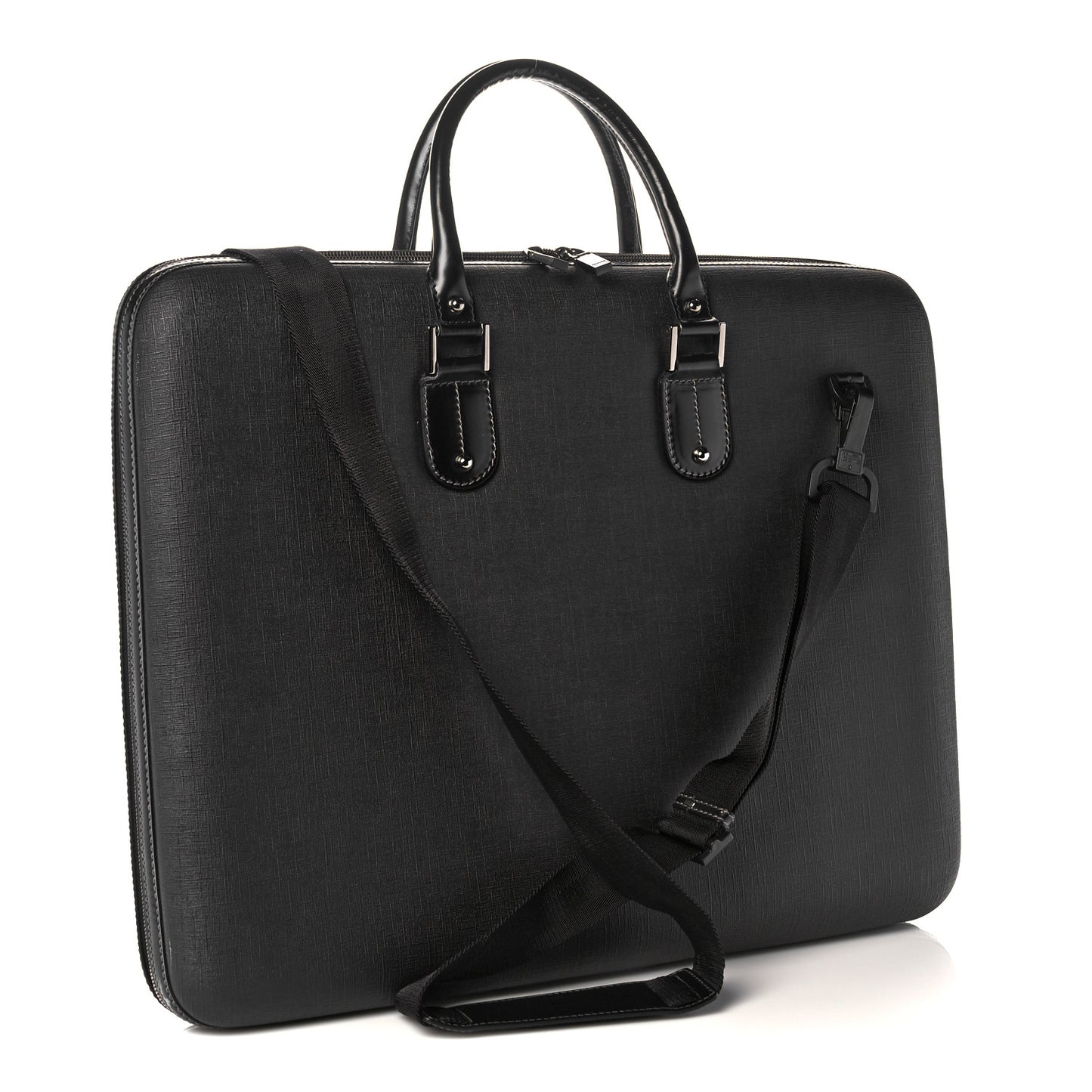 Coated Canvas Interlocking G Large Garment Hard Case Travel Bag Black