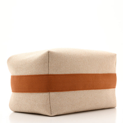 Hermes Canvas Large Bride-A-Brac Cabriole Case Biscuit 3 of 6
