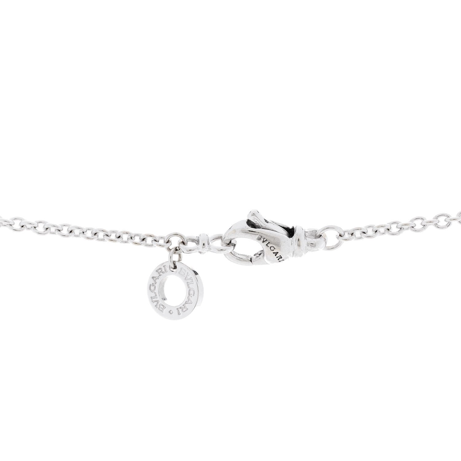 Bulgari 18K White Gold Diamond Cross Pendant Necklace 4 of 6