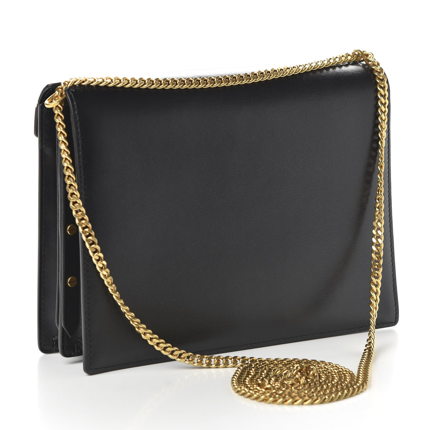 Saint Laurent Smooth Calfskin Monogram Cassandra Clasp Bag Black 3 of 9