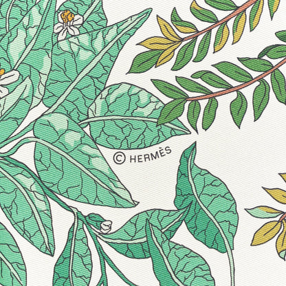 Hermes Silk Le Jardin Des Peintres Double Face Scarf 90 3 of 4