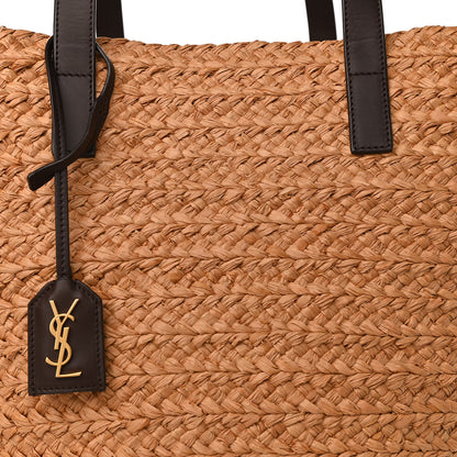 Saint Laurent Raffia Calfskin Medium Panier Tote 7 of 9