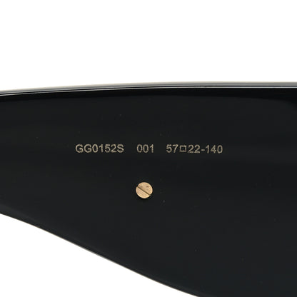 Gucci Oversized Aviator Sunglasses GG0152S Black 6 of 7