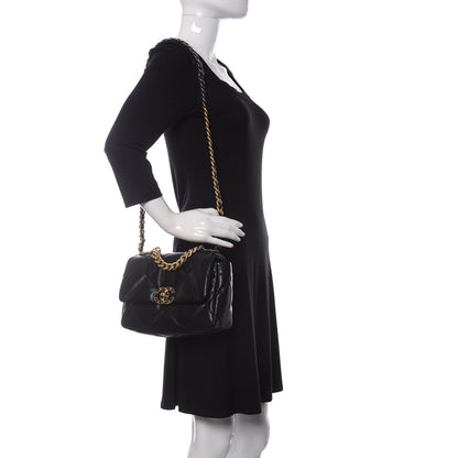 Chanel Goatskin Quilted Medium Chanel 19 Flap Black 2 of 11