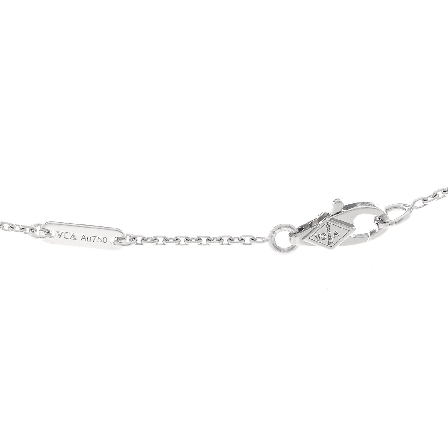 18K White Gold Diamond Mini Frivole Pendant Necklace