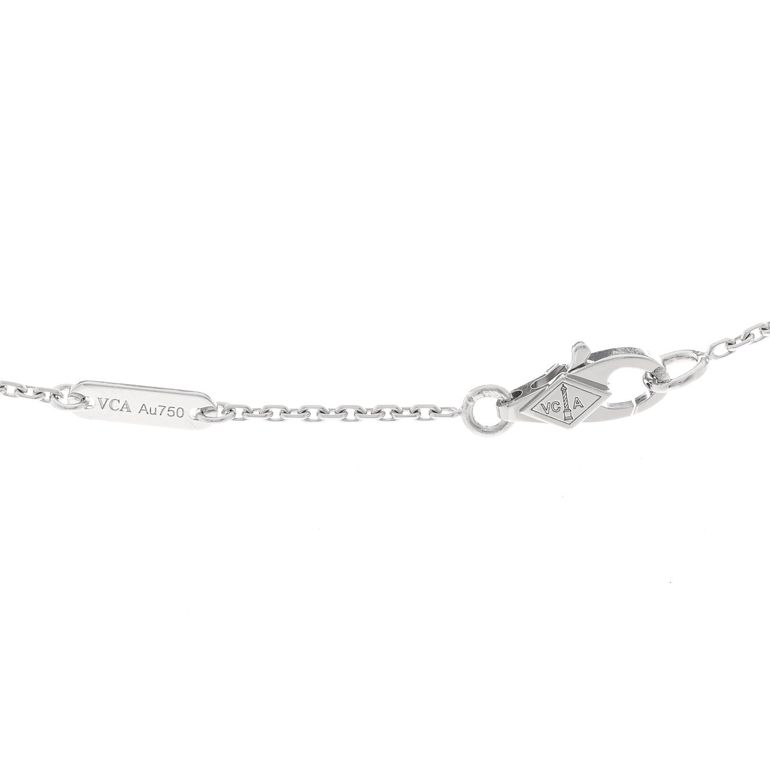 Van Cleef & Arpels 18K White Gold Diamond Mini Frivole Pendant Necklace 4 of 5