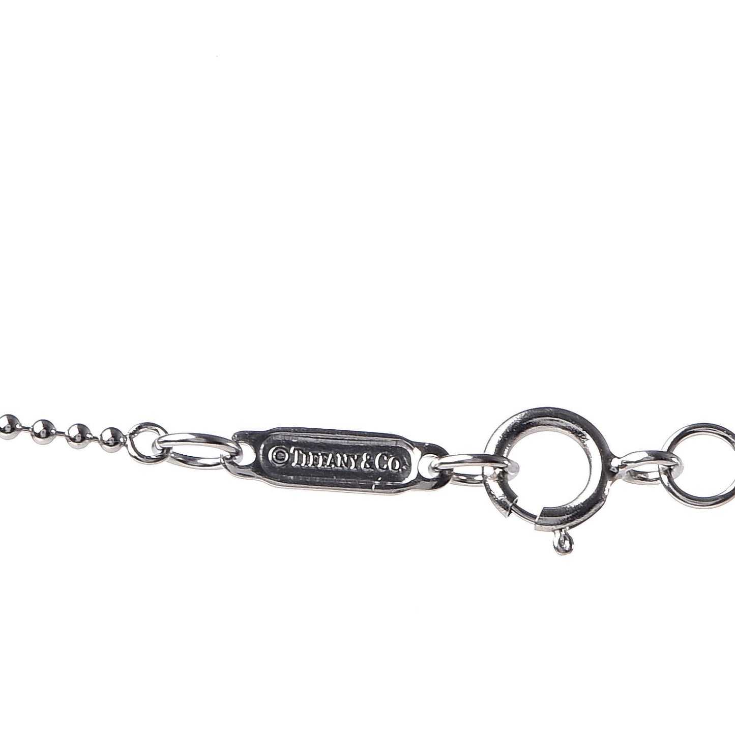 18K White Gold Diamond Medium Heart Key Pendant Necklace