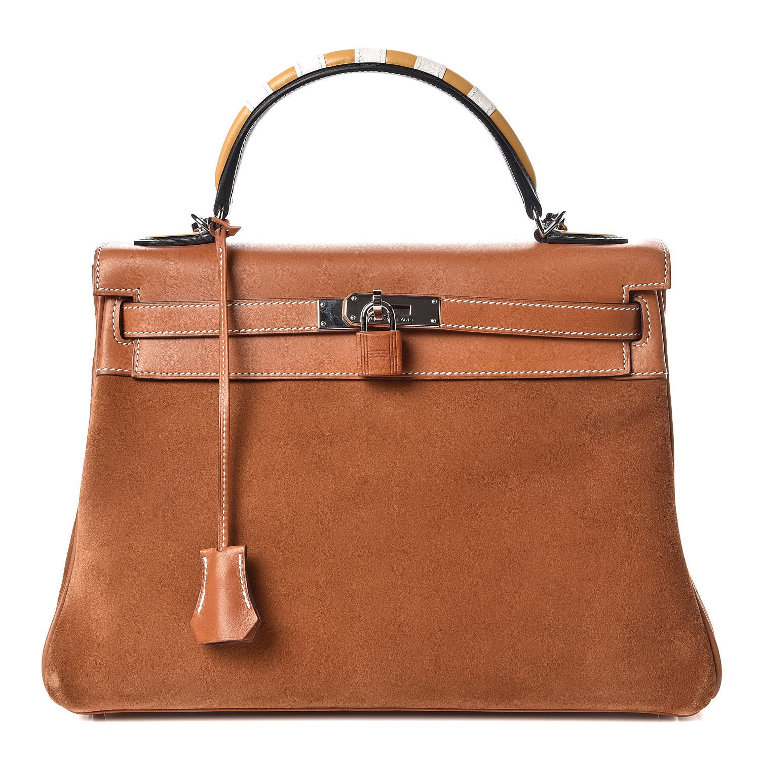 Hermes Barenia Grizzly Au Galop Kelly Retourne 32 Fauve 1 of 41