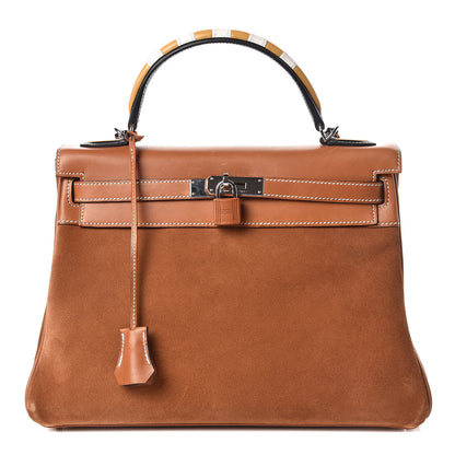 Hermes Barenia Grizzly Au Galop Kelly Retourne 32 Fauve 1 of 41