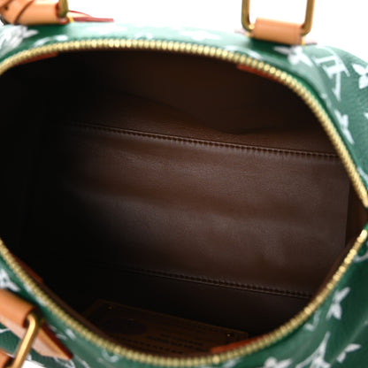 Louis Vuitton Calfskin Monogram Speedy P9 Bandouliere 25 Green 5 of 11