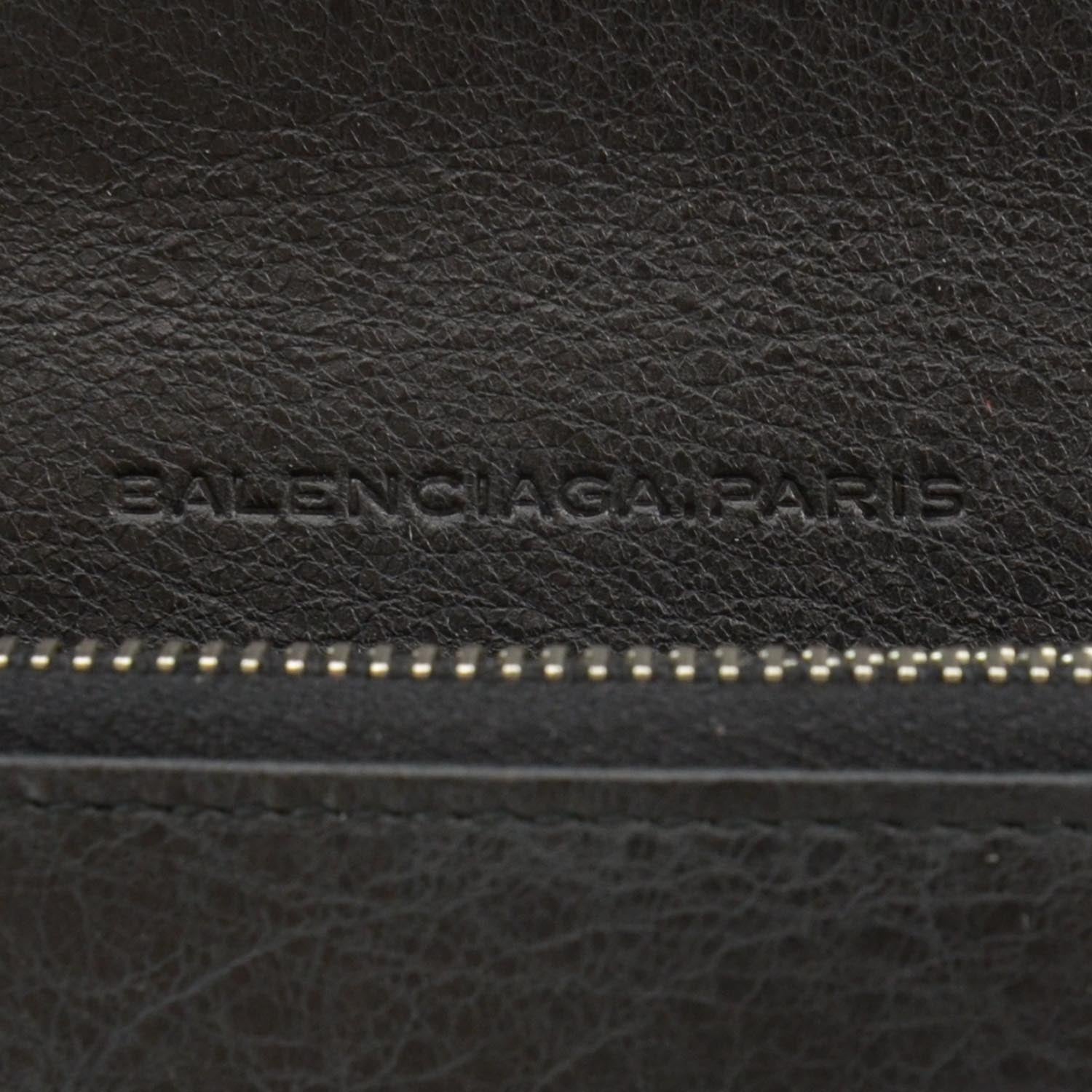 Balenciaga Agneau Giant Silver Hardware Money Wallet Black 5 of 7