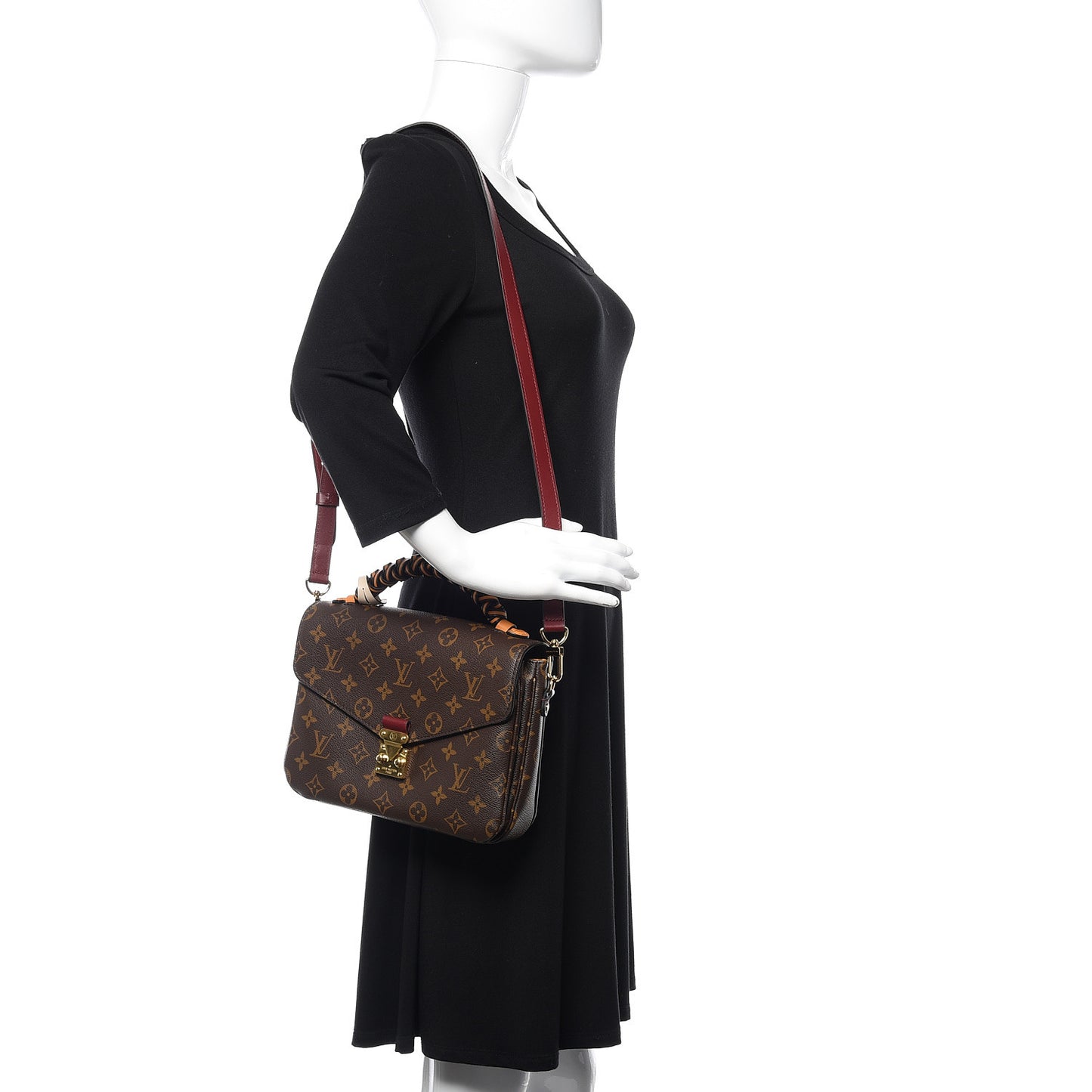 Monogram Braided Pochette Metis Safran