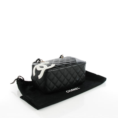 Chanel Calfskin Quilted Small Cambon Bowler Black White 5 of 8