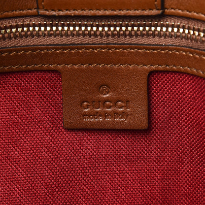 Gucci Canvas Blooms Embroidered Large Bamboo Shopper Tote Brown 6 of 8