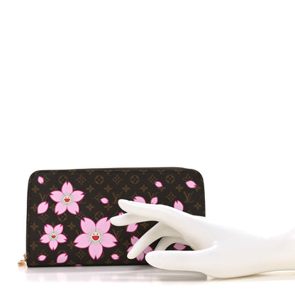 Louis Vuitton LV X TM Monogram Cherry Blossom Zippy Wallet Sakura Brown 2 of 7