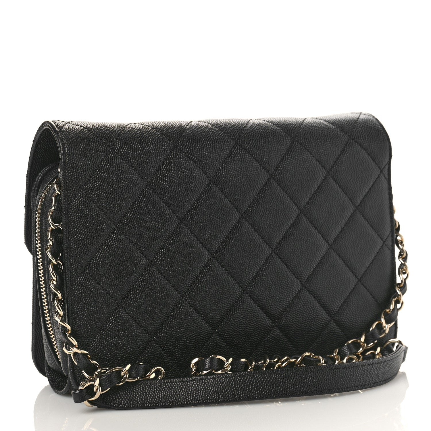 Chanel Caviar Quilted Large Like A Wallet Flap Black 3 of 9