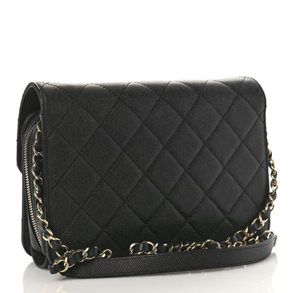 Chanel Caviar Quilted Large Like A Wallet Flap Black 3 of 9