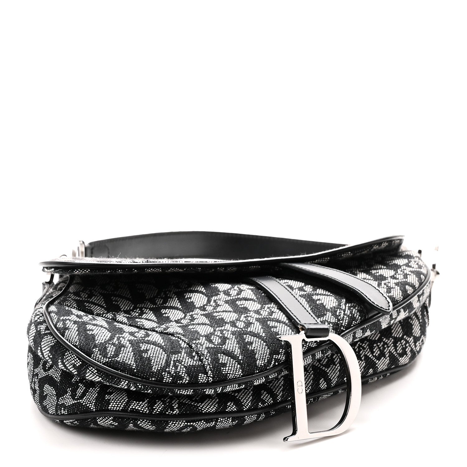 Christian Dior Monogram Saddle Bag Black 4 of 11