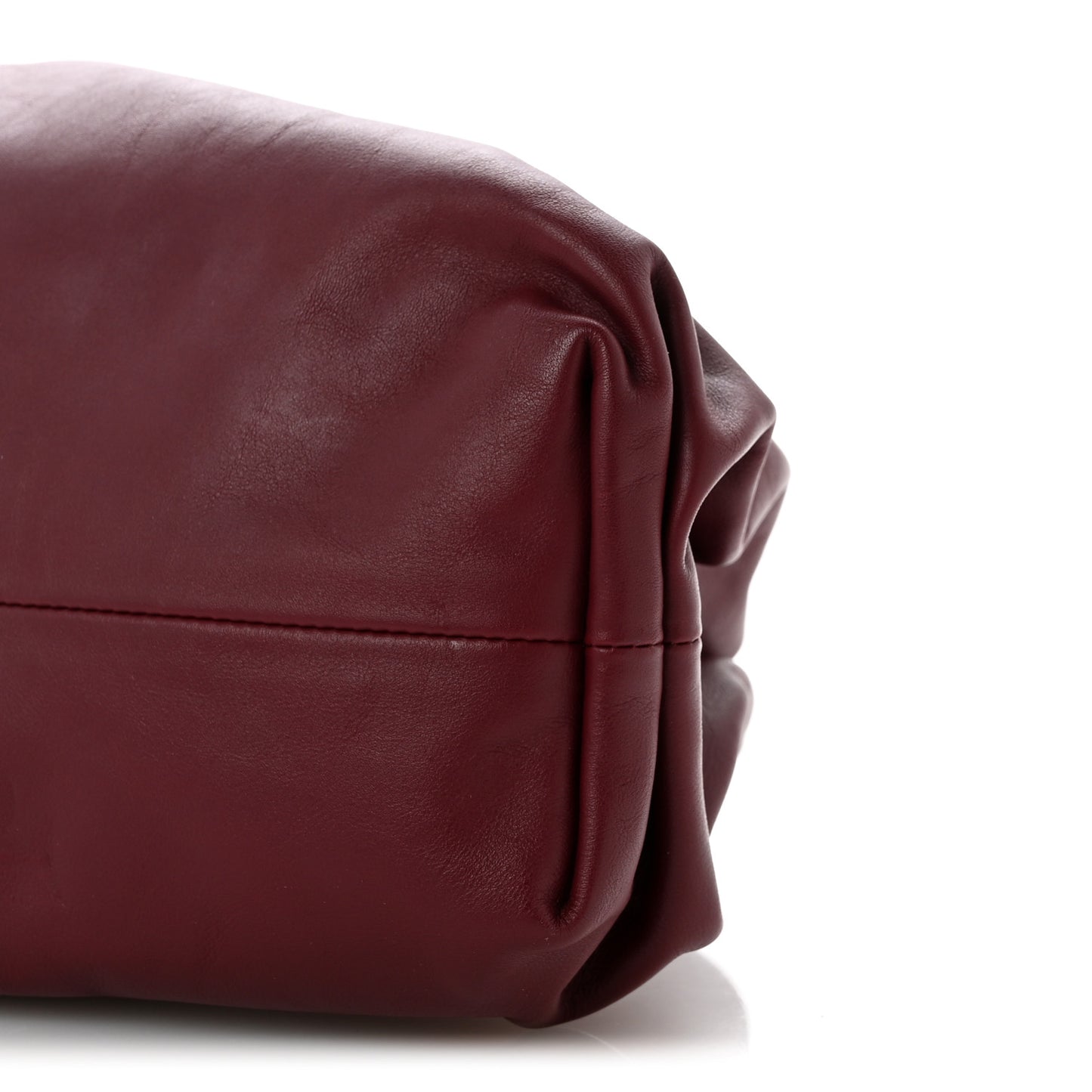 Smooth Butter Calf The Pouch Oversized Clutch Bordeaux