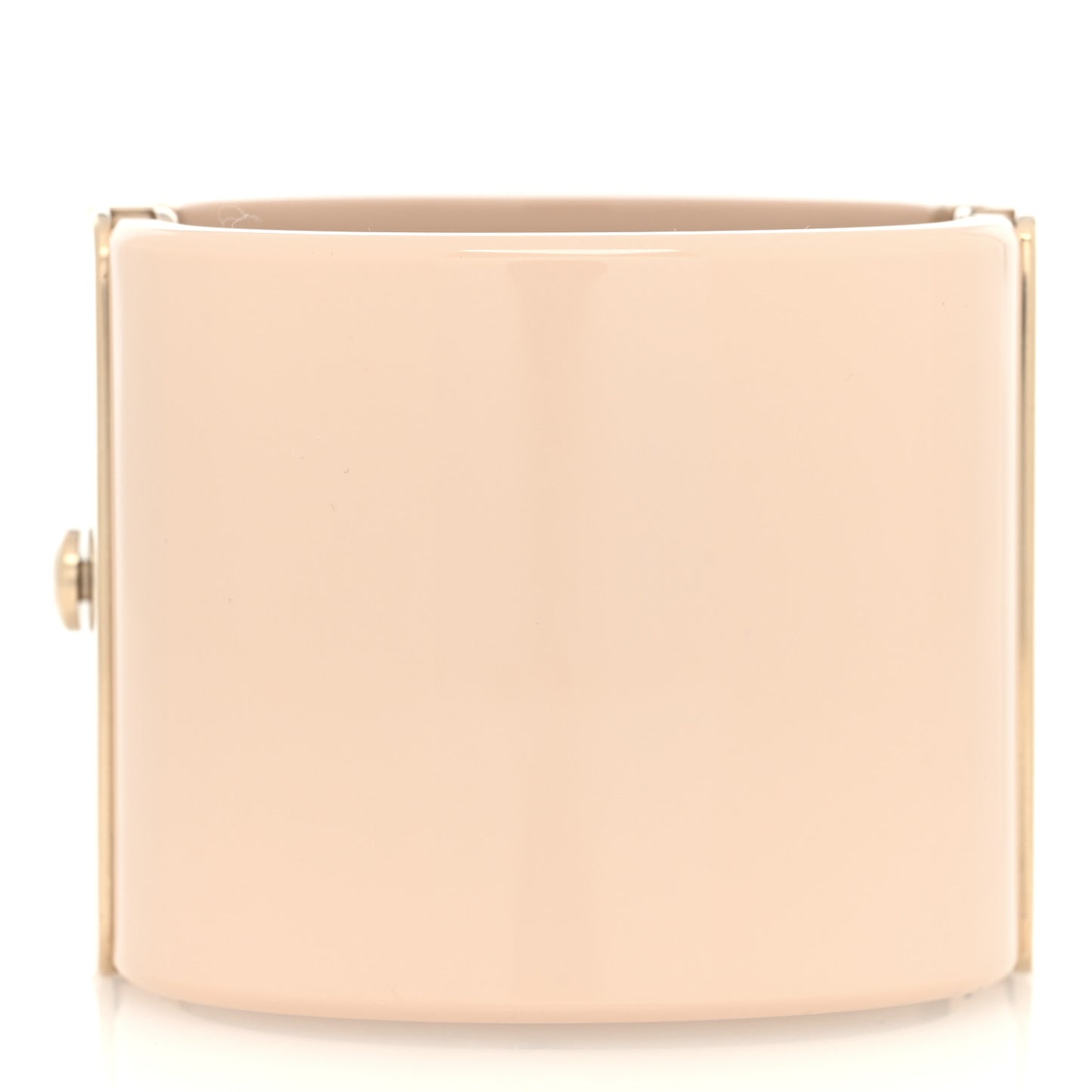 Resin Pearl CC Cuff Gold Pearly White Beige