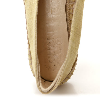 Chanel Canvas CC Espadrilles 41 Yellow Ecru 8 of 8