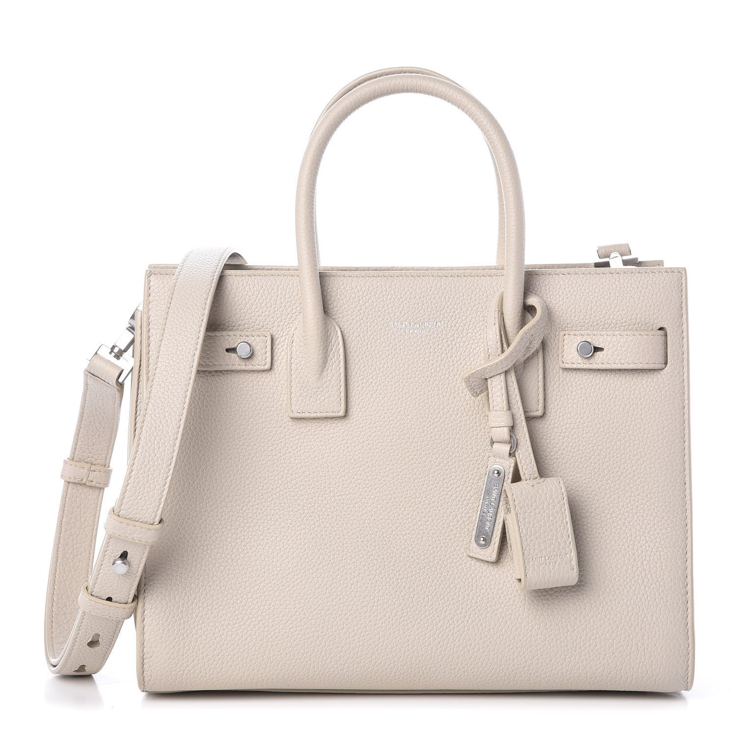 Grained Calfskin Baby Sac De Jour Souple Ivory