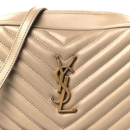 Saint Laurent Calfskin Matelasse Monogram Lou Camera Bag Dark Beige 8 of 10