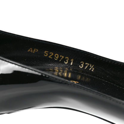 Saint Laurent Patent Calfskin Zoe 85 Pumps 37.5 Black 7 of 9