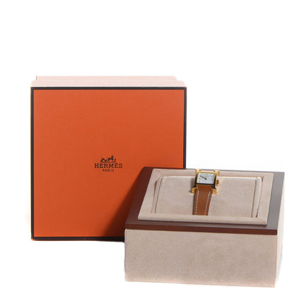 Hermes Stainless Steel Epsom 21mm Heure H Hour Quartz Watch Gold 10 of 10
