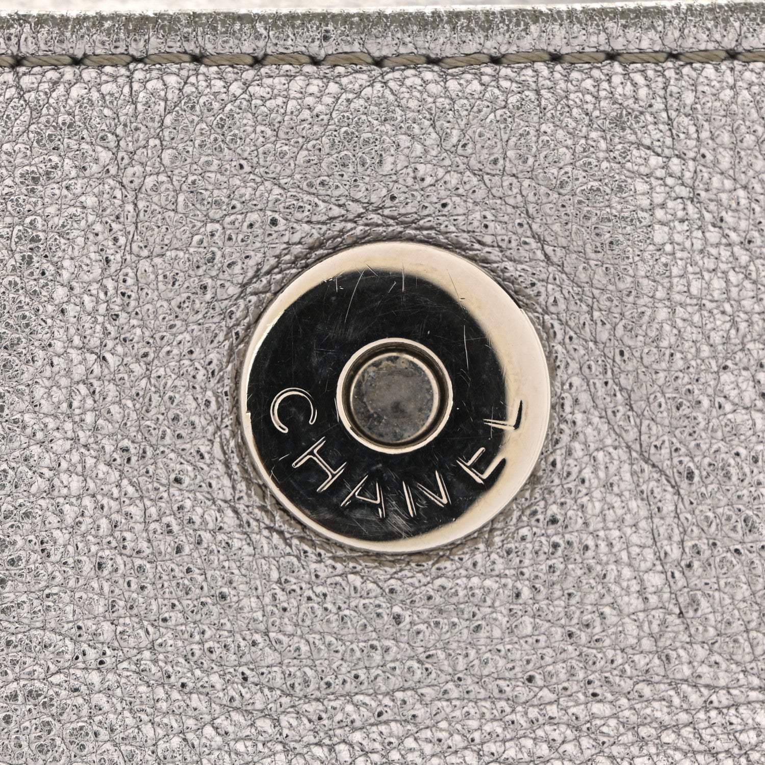 Chanel Metallic Deerskin Luxe Ligne Flap  Silver 13 of 16