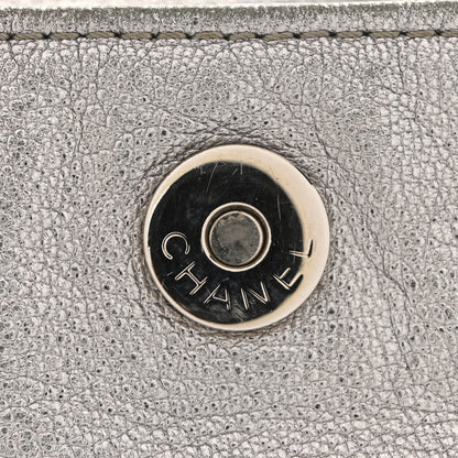 Chanel Metallic Deerskin Luxe Ligne Flap  Silver 13 of 16