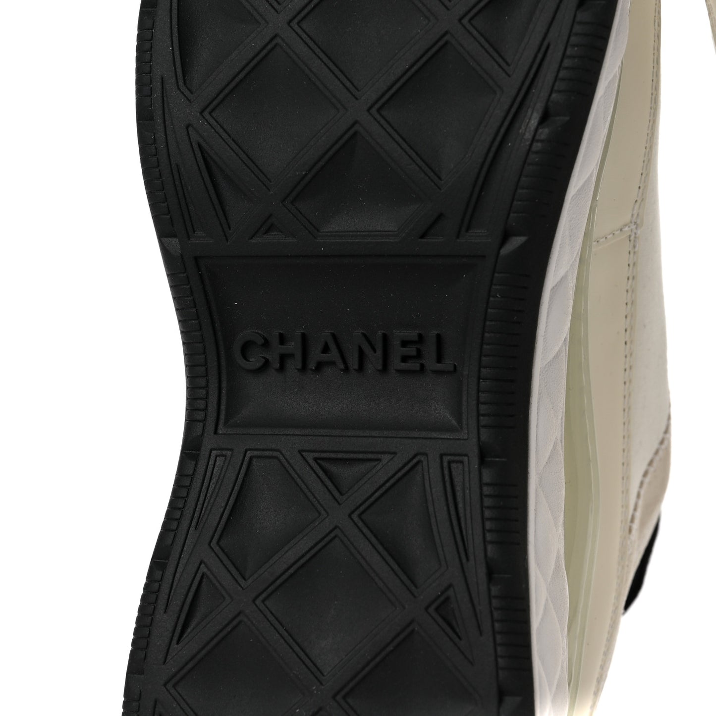 Velvet Calfskin Mixed Fibers CC Sneakers 39 Ivory Black