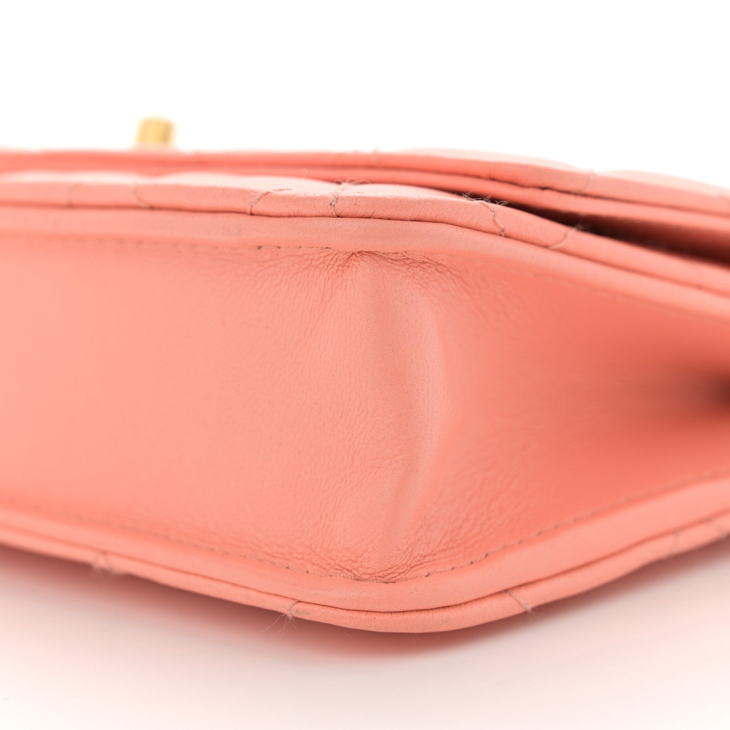 Chanel Lambskin Quilted Pearl Crush Wallet on Chain WOC Light Orange 11 of 11