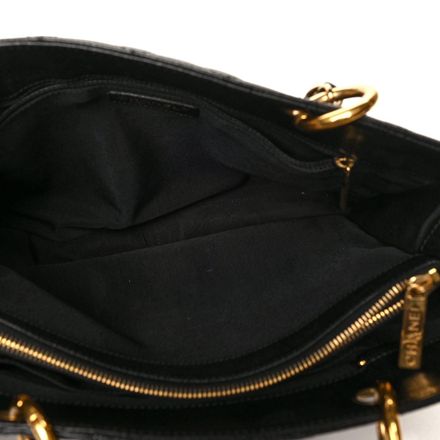 Caviar Quilted Grand Shopping Tote GST Black