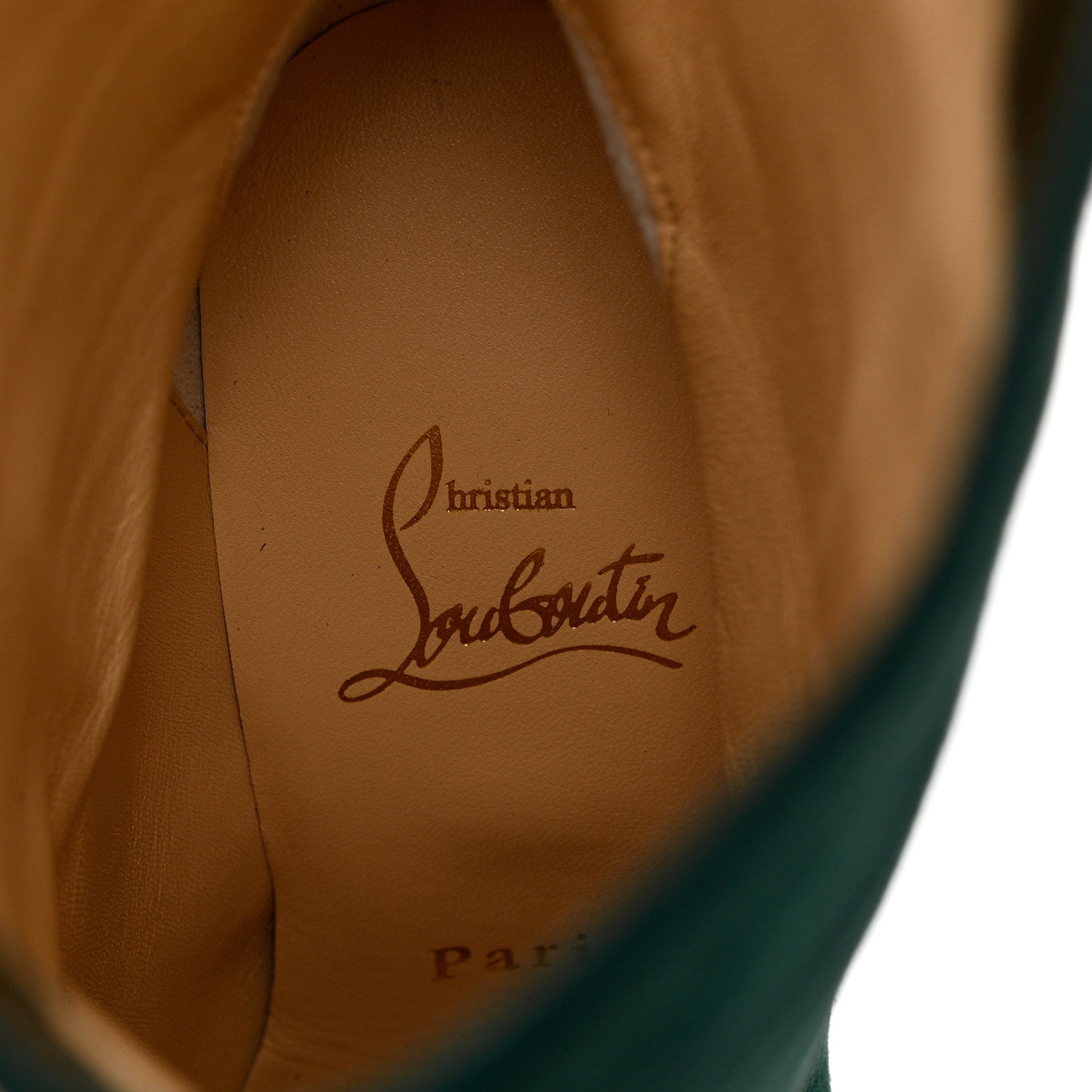 Christian Louboutin Veau Velours Astrilarge 100 Booties 35.5 Green 6 of 8
