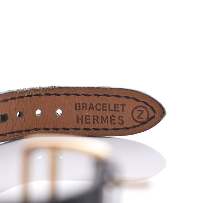 Hermes Stainless Steel Courchevel 20mm Kelly Cadena Quartz Watch Noir 7 of 12