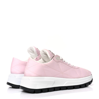 Prada Re-Nylon Piuma Metal Triangle Logo Quilted 45mm Sneakers 37 Alabastro 4 of 8