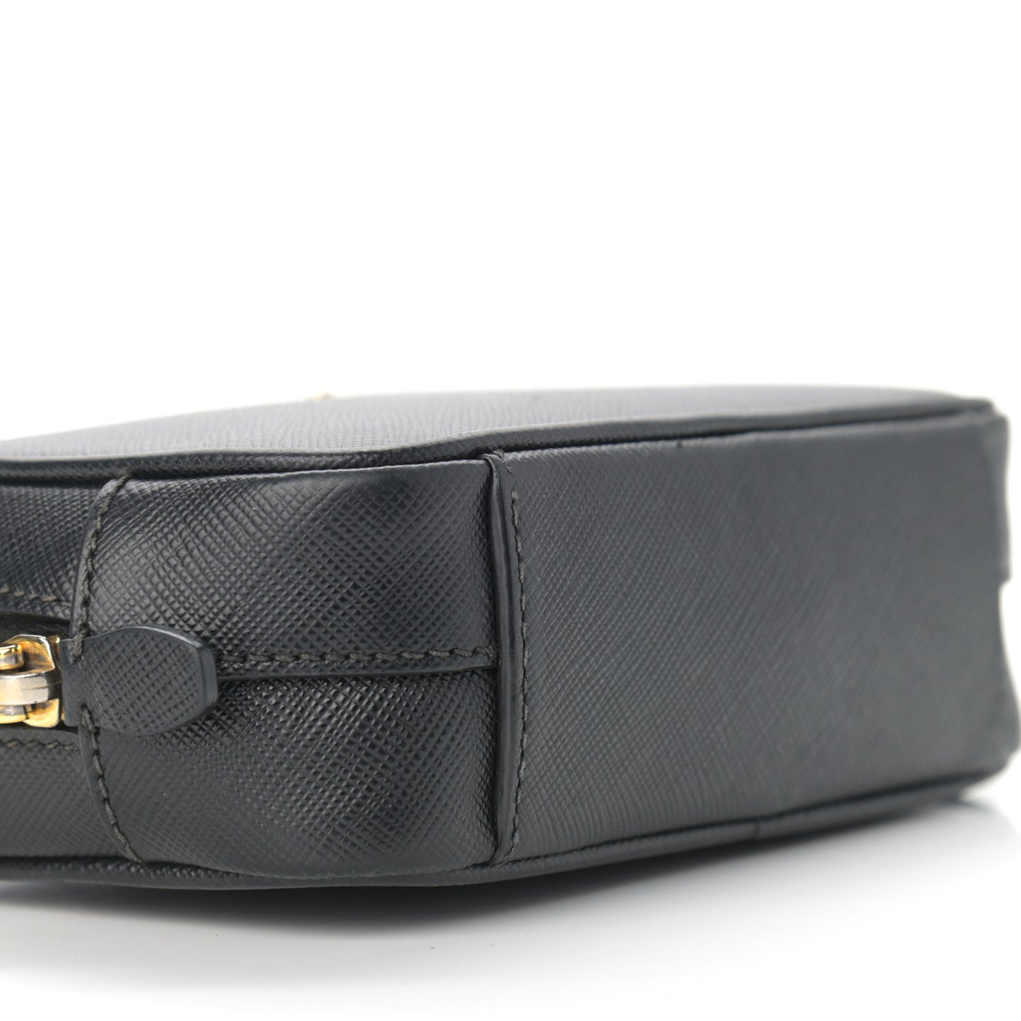 Saffiano Mini Camera Crossbody Bag Black