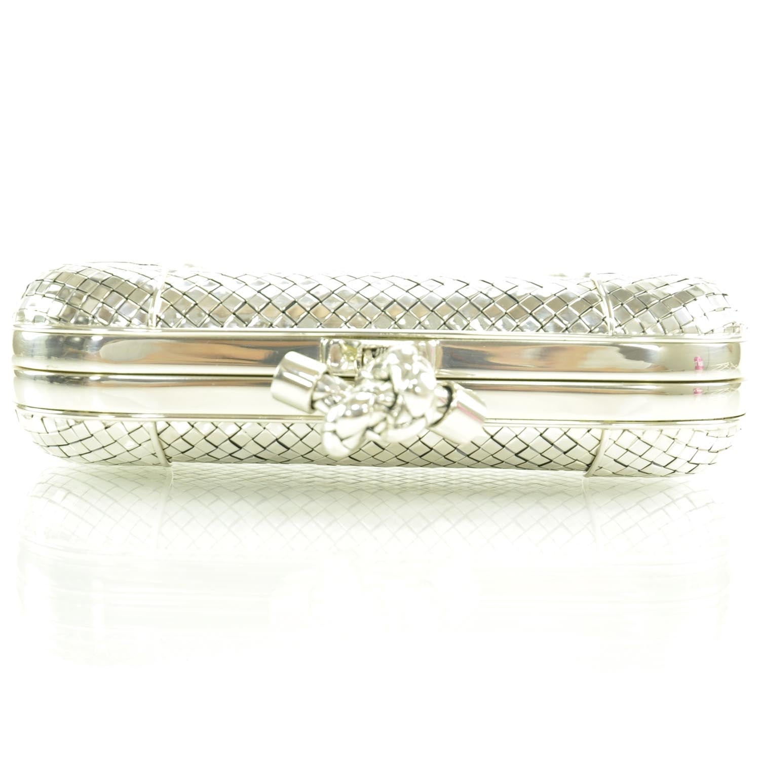 Bottega Veneta Antique Sterling Silver Knot Clutch 6 of 9