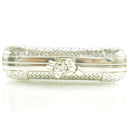 Bottega Veneta Antique Sterling Silver Knot Clutch 6 of 9