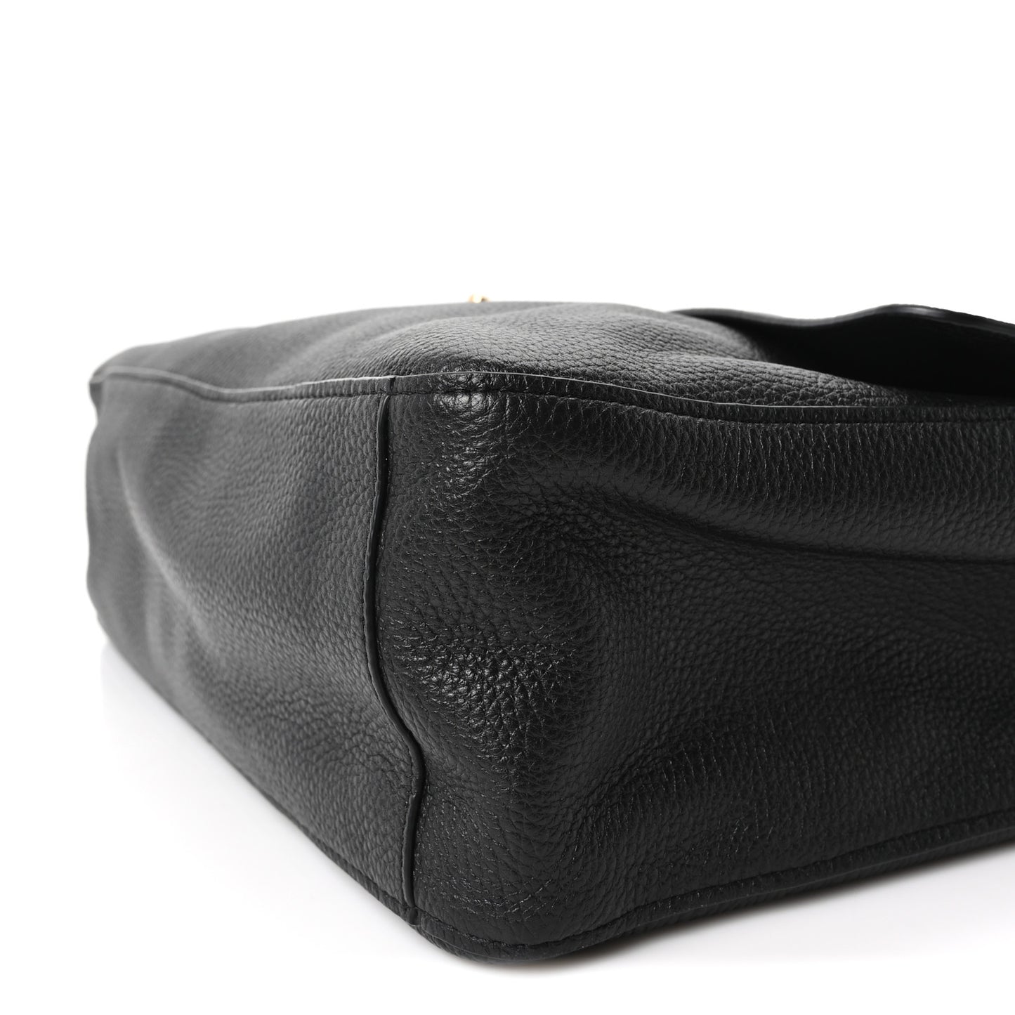 Grained Calfskin Souplissimo Maxi Flap Black
