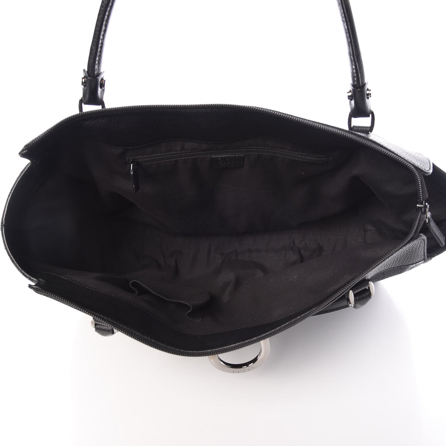 Denim Monogram Large D Ring Tote Black