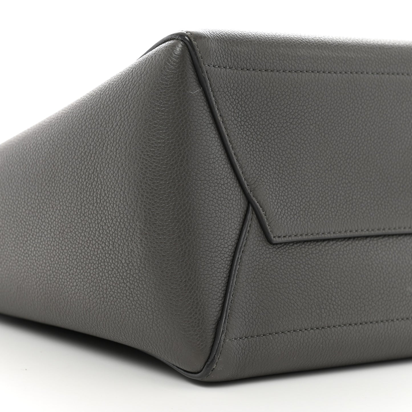 Soft Grained Calfskin Sangle Bucket Bag Kohl