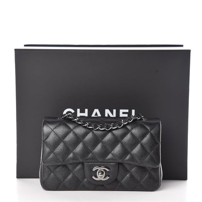 Chanel Iridescent Caviar Quilted Mini Rectangular Flap Black 10 of 10