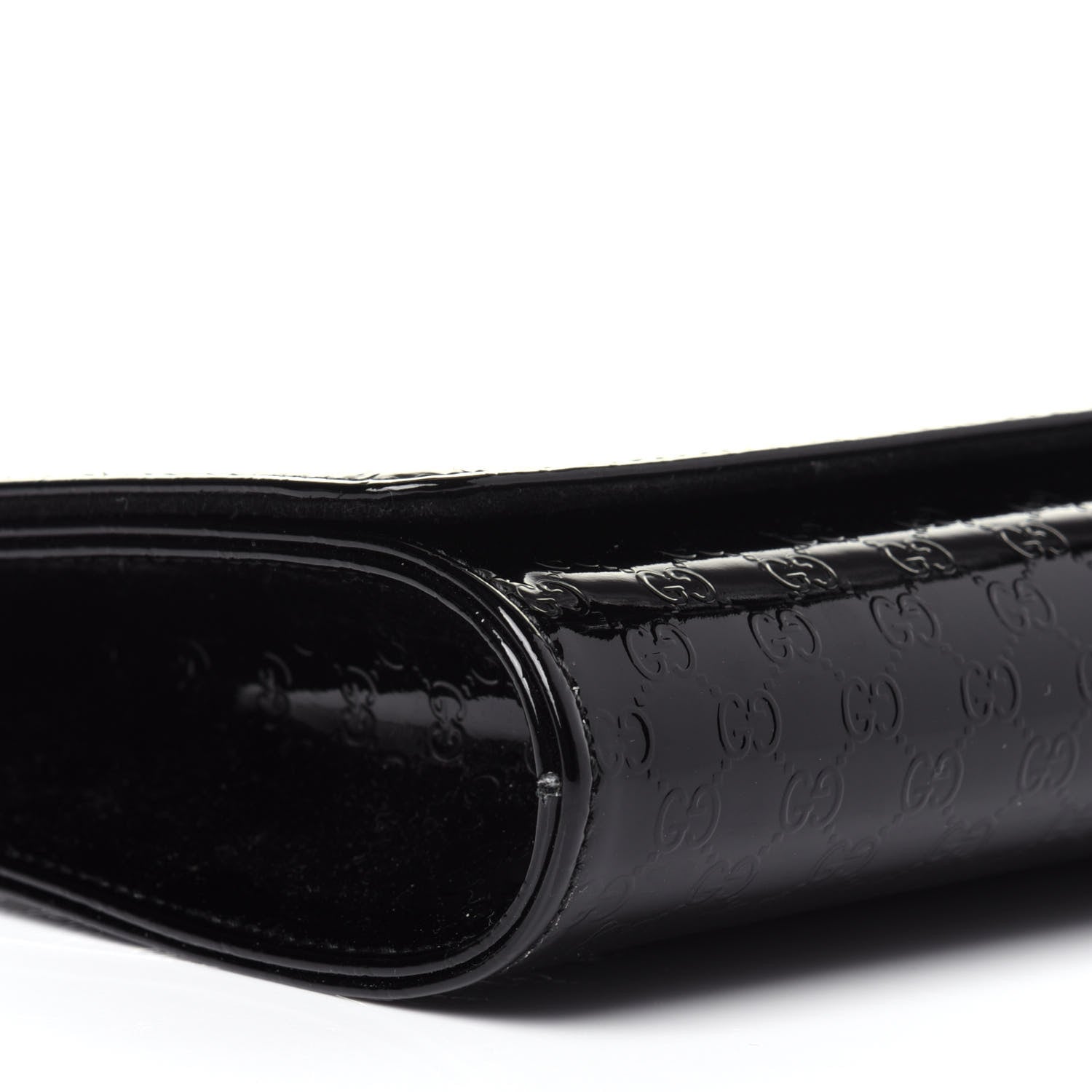 Gucci Patent Microguccissima Medium Broadway Clutch Black 8 of 12