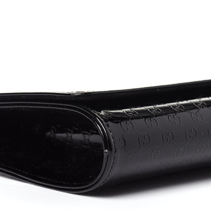 Gucci Patent Microguccissima Medium Broadway Clutch Black 8 of 12