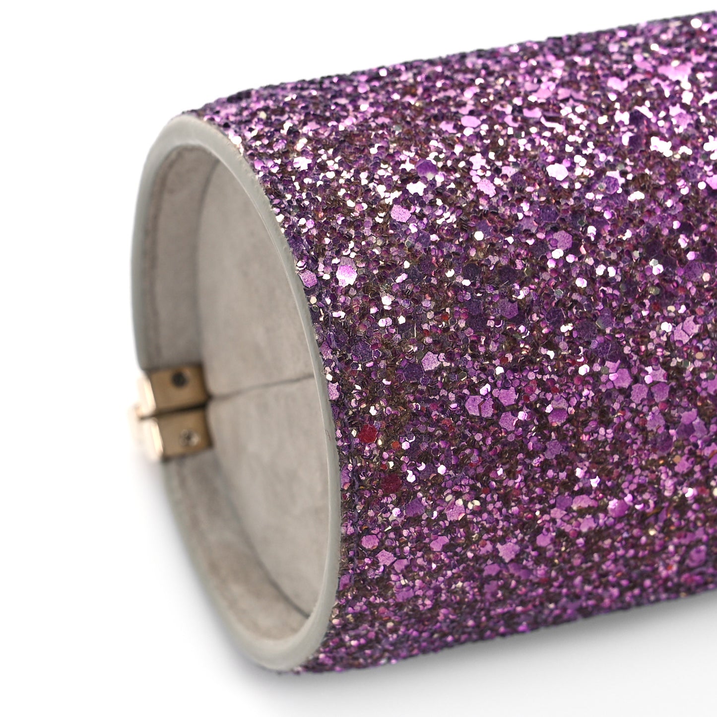 Coarse Glitter Trinket Clutch Pink Gold